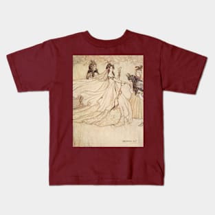 Vintage Fairy Tales, Cinderella by Arthur Rackham Kids T-Shirt